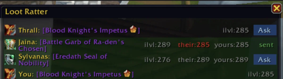 WoW Loot Helper Addon